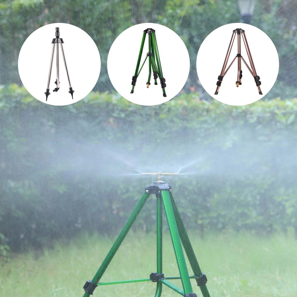 1/2" Garden Irrigation Stainless Steel Telescopic Tripod Height Adjustable Tripod Base with 16mm Quick Connector