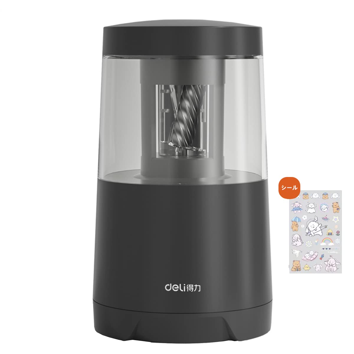 

Deli Electric Pencil School Entrance Large Shavings Box with Automatic Broken Core 2A Power Stylish and for and Office Suitable for Drawing Colored чёрный