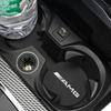 GLC GLB 2pcs Car Water Cup Bottle Holder Mat Anti-slip Pad Suede For Mercedes Benz AMG W210 W211 W206 W220 W203 W212 W205 W201