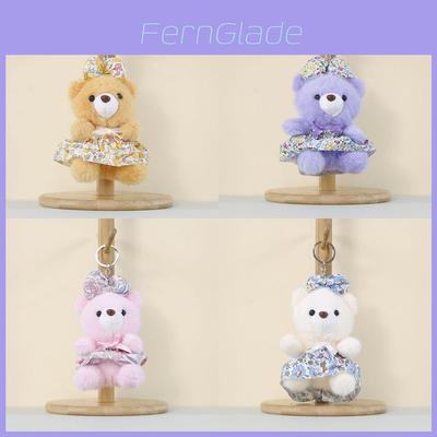 Plush Teddy Bear Keychain With Cartoon Dress For Kids And Bag Decor