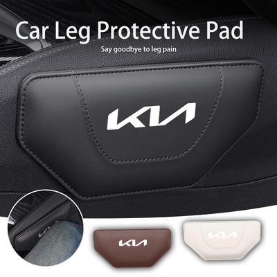 AXADSN1 Car Leather Leg Knee Cushions Armrest Elbow Pad Accessories For Stinger Optima Cerato Soul Venga Forte Spectra Sedona