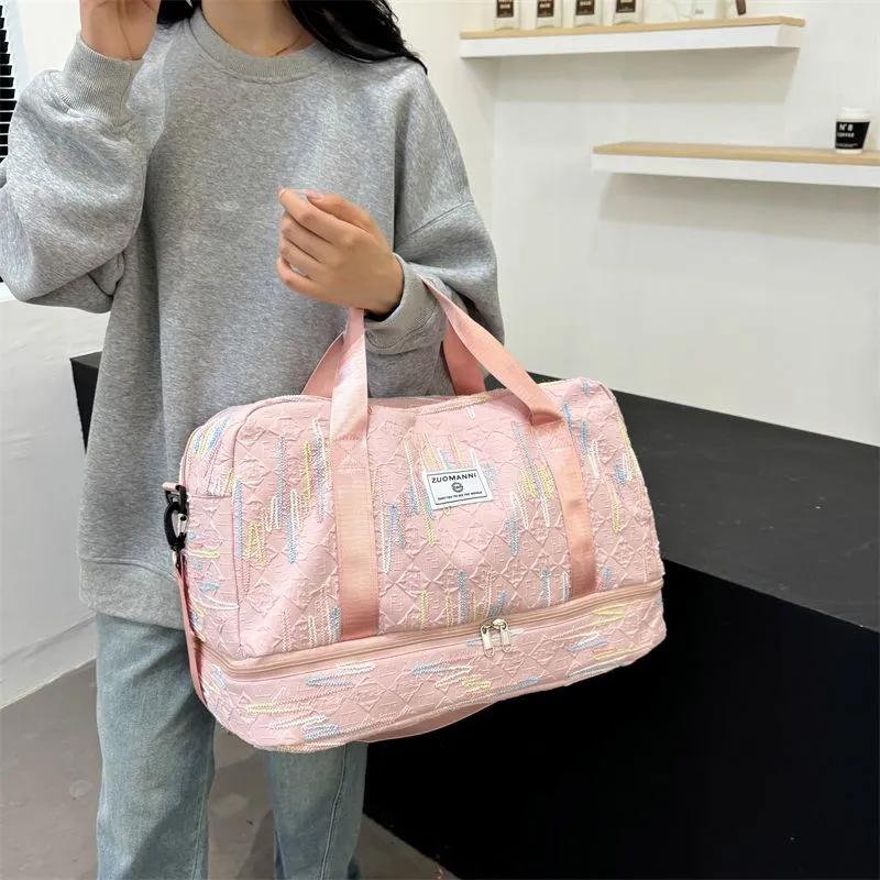 Bolsa de Fitness de Gran Capacidad Bolsa de Almacenamiento para Corta Distancia Bolsa de Viaje Bolsa de Equipaje para Deportes Yoga Bolsa de Viaje Multicapa