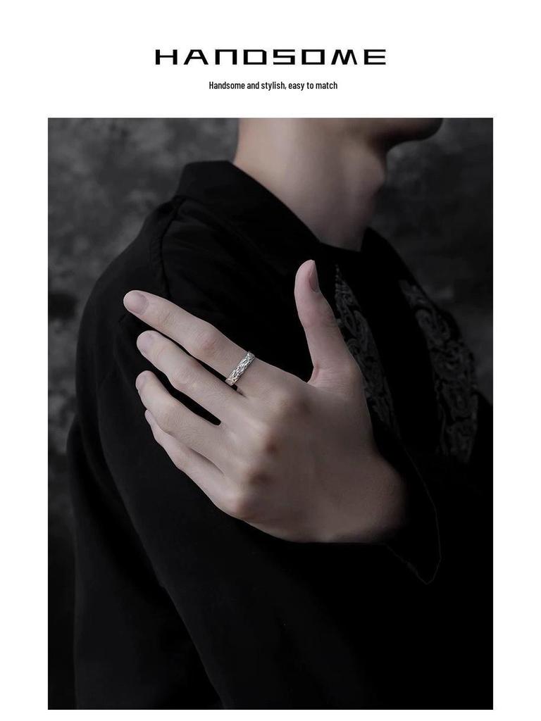 S999 Sterling Silver Wealth & Luck Pixiu Couple Rings, Men & Women, Simple Retro Gift
