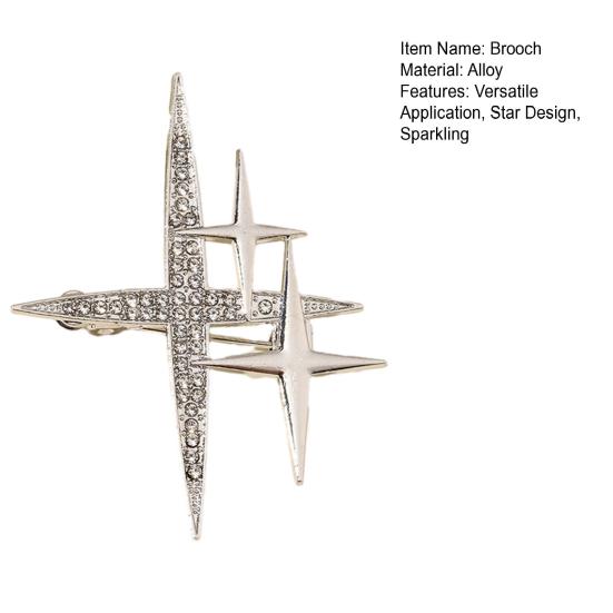 Broche Pin Pin Estrela de Strass Pin Seguro Cardigan Estrelas de Metal Lapela Xale Pin Brilhante