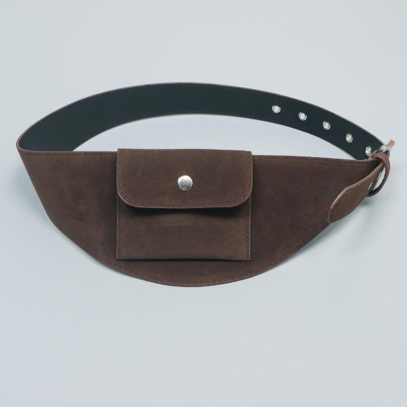 

Корейская ретро нишевая поясная сумка с широким поясом - Аутентичный импортный дизайн ювелирных изделий