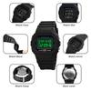 LOUJIN Digitale Sportuhr für Herren, Klassisch Wasserdicht, mit Wecker, Stoppuhr, Countdown, LED-Hintergrundbeleuchtung, Elektronische Armbanduhr
