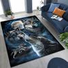 Noorse Mythologie Fenrir Wolf Beest Cartoon Kleed voor Slaapkamer Woonkamer Sofa Huis Deurmat Decor, Grote Kinderspeel Antislip Vloermat