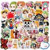 4850 100Pcs Anime One Piece Stickers Decals Graffiti Skateboard Laptop Phone Car Luffy Chopper Cool Cartoon Sticker For Kids