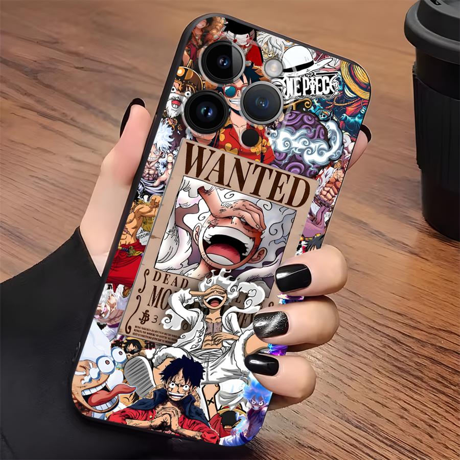 Black Soft Phone Cover Case for iPhone 13 12 11 17 Pro Max XS 17Air 15 16 14 Plus XR 7 8 One Piece Super Cool Zoro Luffy