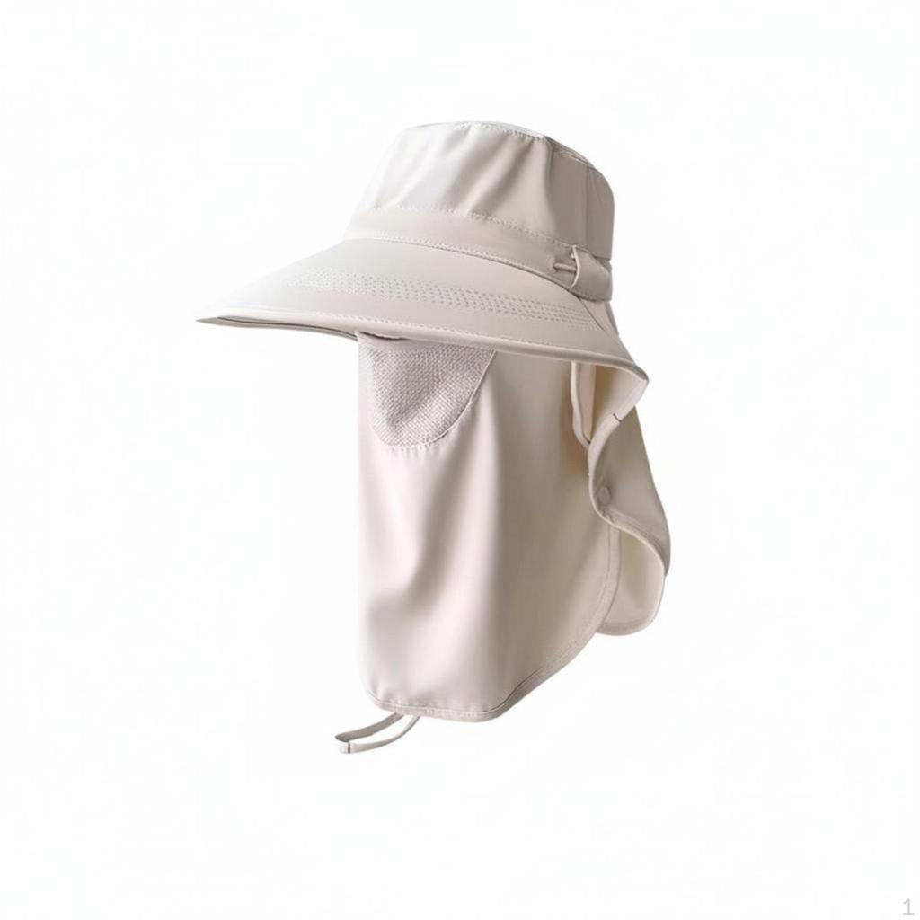 Outdoor Sun Hat, Full Coverage Face Neck Cover, Adjustable Breathable Cap