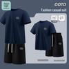JEANSWEST LIFE Men's 2026 Summer Cotton Short Sleeve T-Shirt & Shorts Set