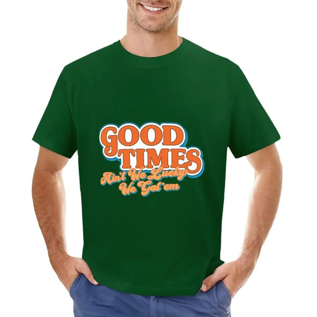 Good Times T-ShirtGood Times_ Ain't We Lucky We Got'em T-shirt blacks boys animal print men clothes