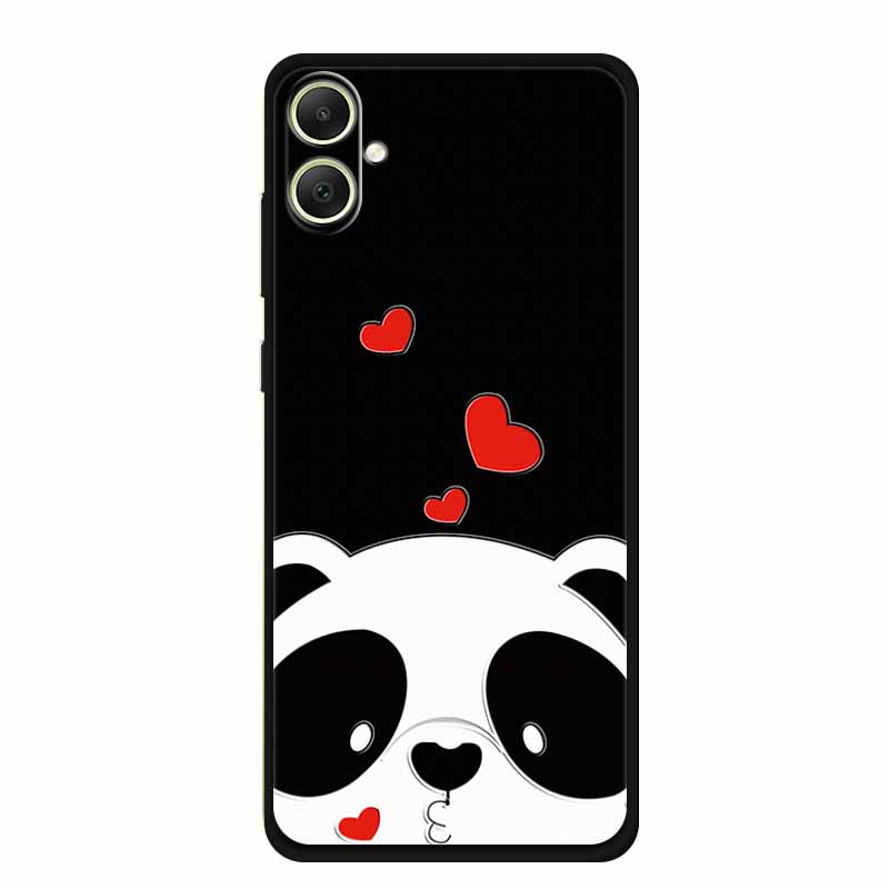 3D Emboss Case For Samsung Galaxy A06 M06 F06 A05 M05 F05 Phone Case A 06 M 05 Flower Black Silicone Soft Back Cover Coque Funda