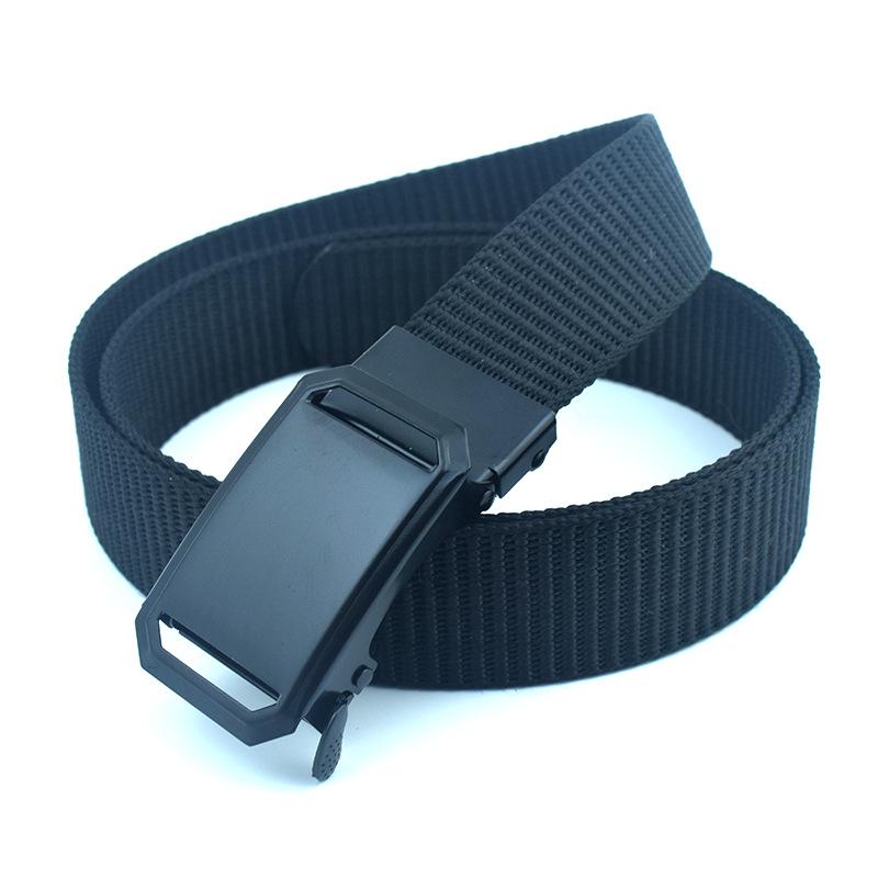 Men's Nylon Belt with Breathable Fabric and Automatic Buckle - Ideal as a Gift or Trouser Accessory