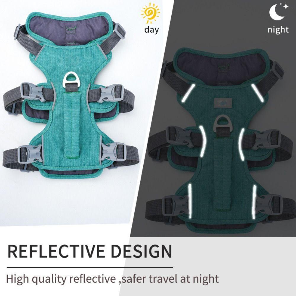 With Handle Reflective Pet Harness Adjustable Design Nylon Pet Vest Dog Harness Schnauzer Corgi