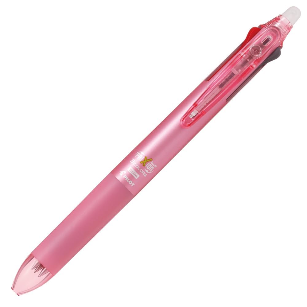 PILOT FriXion Ball 3 Slim Soft Pink Ballpoint PLKFBS60EFSP 0.5mm Pen, 3-Color,