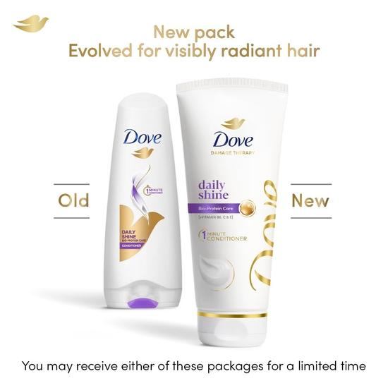 DOVE Daily Shine Hair Conditioner With Nutritive Serum For Smooth & Shiny Hair, 175 Ml, All, 1 Count