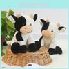 Adorable Smiling Black And White Cow Plush Toy Soft Stuffed Animal Doll Gift