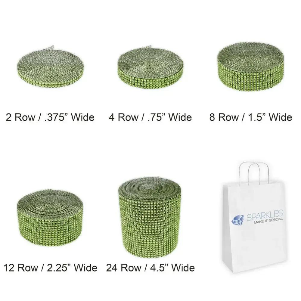 1 Yard 24 Rows Rhinestones Mesh Trimming Ribbon Wedding Diamond Rhinestone Cup Chain Party Decoration Cake