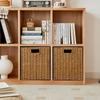 Geflochtener Aufbewahrungskorb IKEA KALLAX Regal Natürliches Seegras Organizer Korb Spielzeug Snacks Unordnung Home Office Kinderzimmer