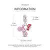 Charm Bead Charms Copper Plated Pink Zircon Bicycle Safety Helmet Pendants Compatible With Authentic Ideal For Women Jewellery Do It Yourself Making G