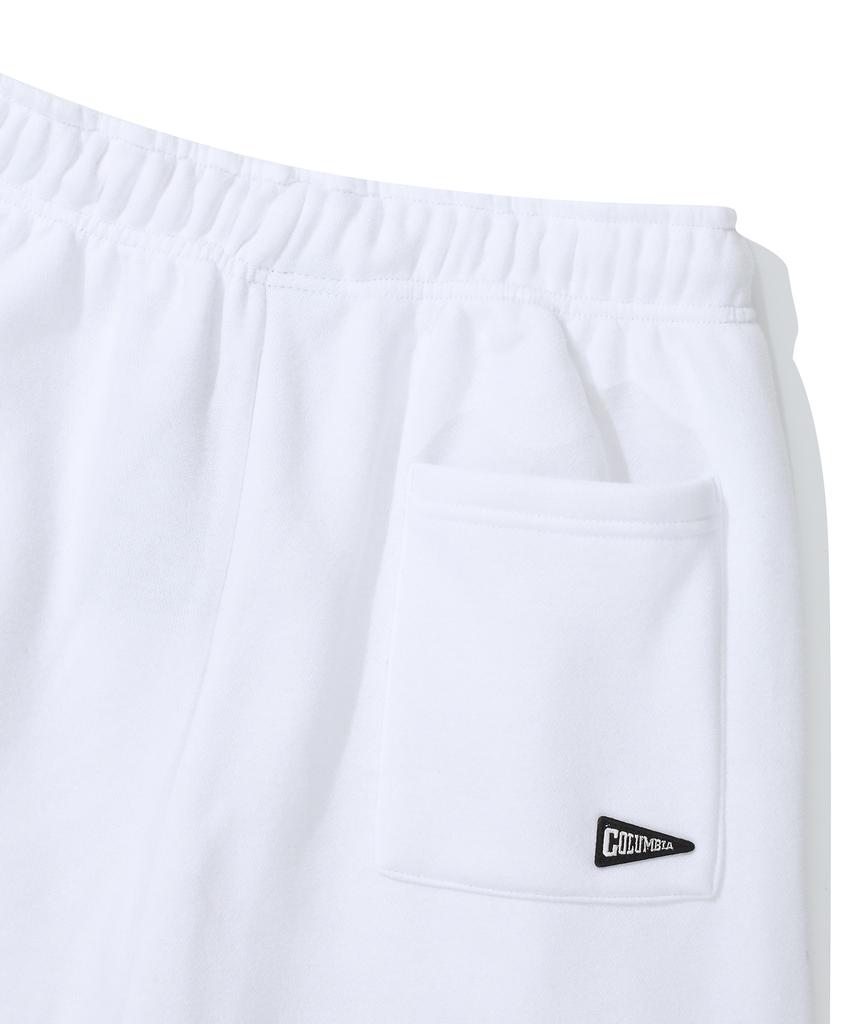 COLUMBIA UNIVERSITY Cu Classic Logo Loose-Fit Fleece Sweatpants White