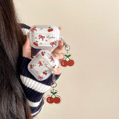 Cherry Bow Protective Cover for Apple AirPods (Gen 2/3/4/5)