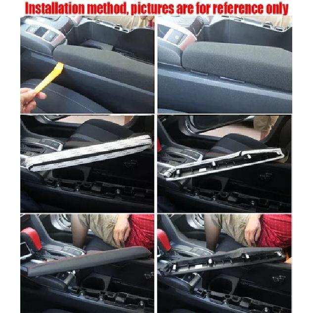 PU Leather Armrest Box Cover Pad Skin Fit For Honda Civic 2016- Black