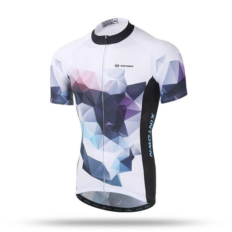 Mens Cycling Jersey Short Sleeve Performance Top Breathable Fit Bike Riding Apparel