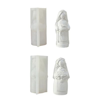 Bride Silicone Candle Mold Resin Crafting Molds Silicone Ornament Moulds Perfect for Handmade Candle Soap and Fondant