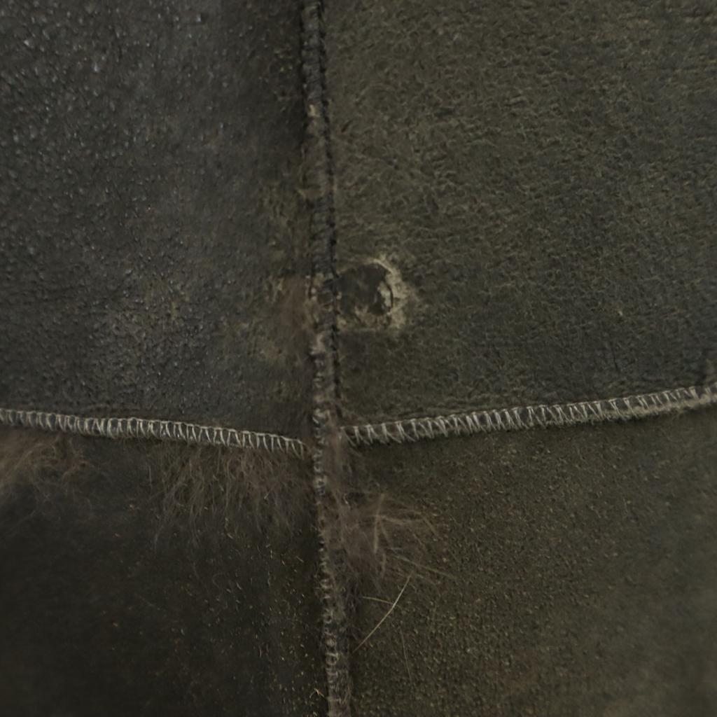 80s 90s Made In France Old Leather Jacket 38 Gray Women Used