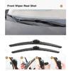 LUTEHIL's Silicone Front Wiper Set For KIA Niro 2016 -  2017 2018  coated windshield wiper blade 26"+16"