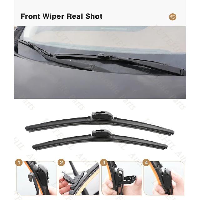 LUTEHIL's Silicone Front Wiper Set For KIA Niro 2016 - 2017 2018 coated windshield wiper blade 26"+16"