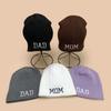 Autumn And Winter Design Simple Parents Letter Embroidery Knitted Hat Men And Women Warm Personality Cold Hat Pullover Hat