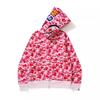 BAPE Shark Camo Reißverschluss Hoodie Herren Übergroß Baumwoll-Sweatshirt Freizeitkleidung