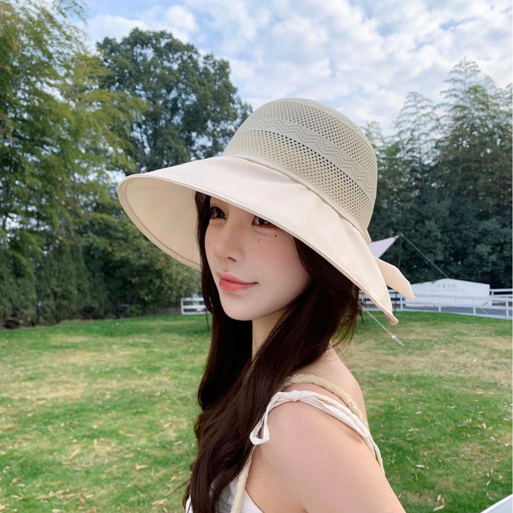 Spring/Summer Outdoor Travel Breathable Hat For Women, Fashionable Solid Color Versatile Sunshade Hat, Sweet And Cute Sun Hat
