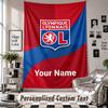 Wall Hanging Tapestry With Custom Name & Text, Lyon FC Decorative Tapestry For Bedroom
