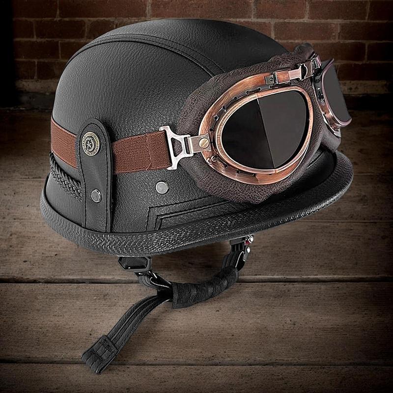 German Helmet Motorcycle Half Face Motorbike Helmets Motorcycle Safety Accessories Half Face Motorbike Head Protective Gear For