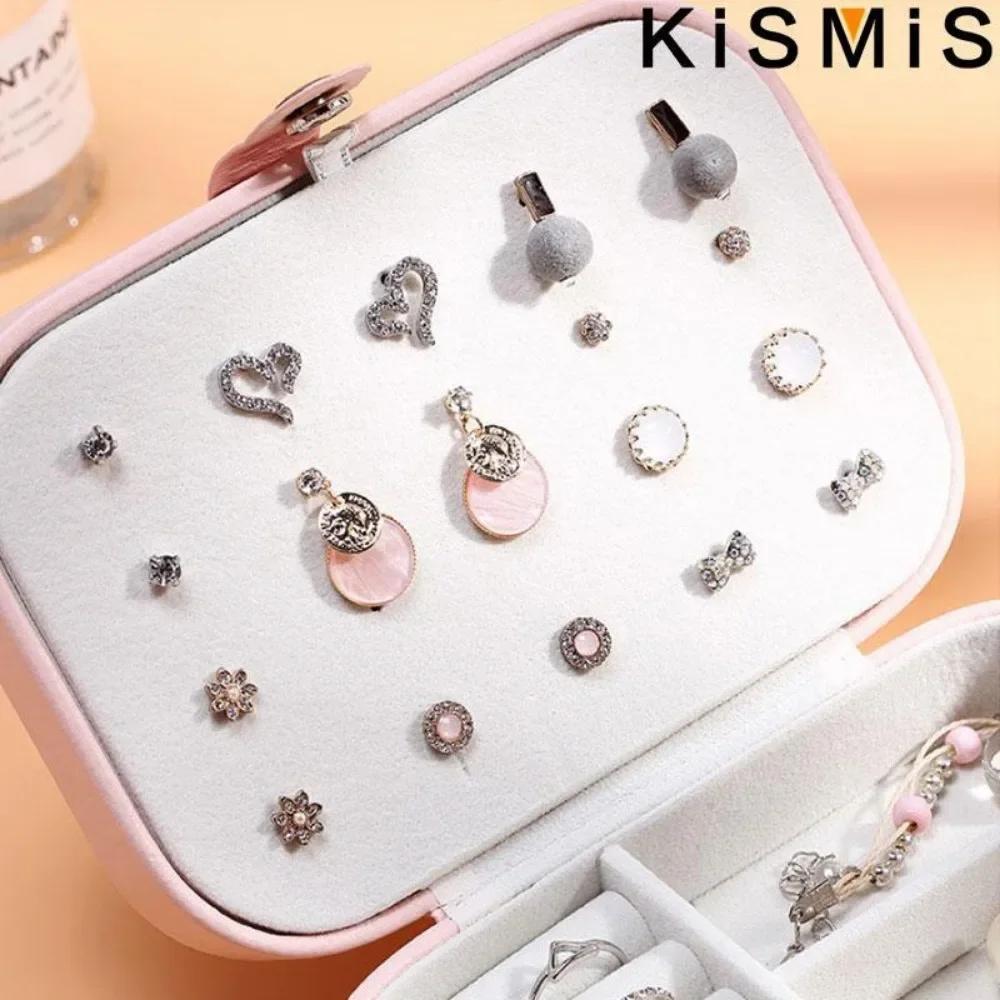 NEW PU Leather Jewelry Box Organizer Storage Display Box Earring Packaging Home Travel Gift
