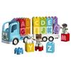 LEGO Duplo First Duplo Abecední náklaďák 10915 Hračka s kostkami Dárek pro kojence Vzdělávací STEM náklaďák pro chlapce a dívky od 1 a půl roku