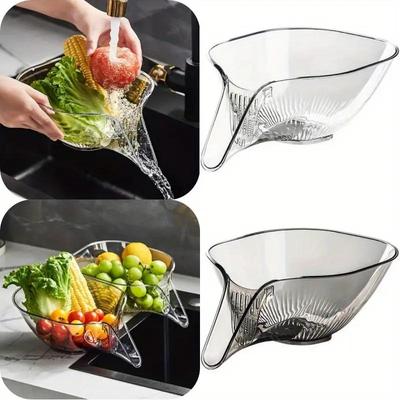 Multi Functional Drain Basket, Kitchen Sink For Washing Vegetables And Fruits, Creative Storage For Fruit Plates That Are Easy To Drain