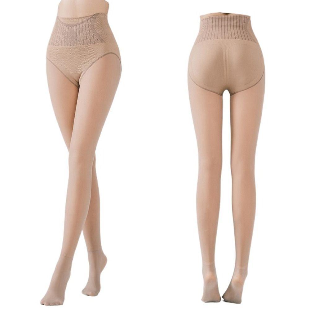 Solid Color Bare Leg Socks Abdominal Bare Leg Artifact Bottoming Pants Thermal Pantyhose  Winter