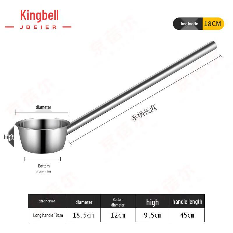 Komercyjna chochla ze stali nierdzewnej z długim uchwytem