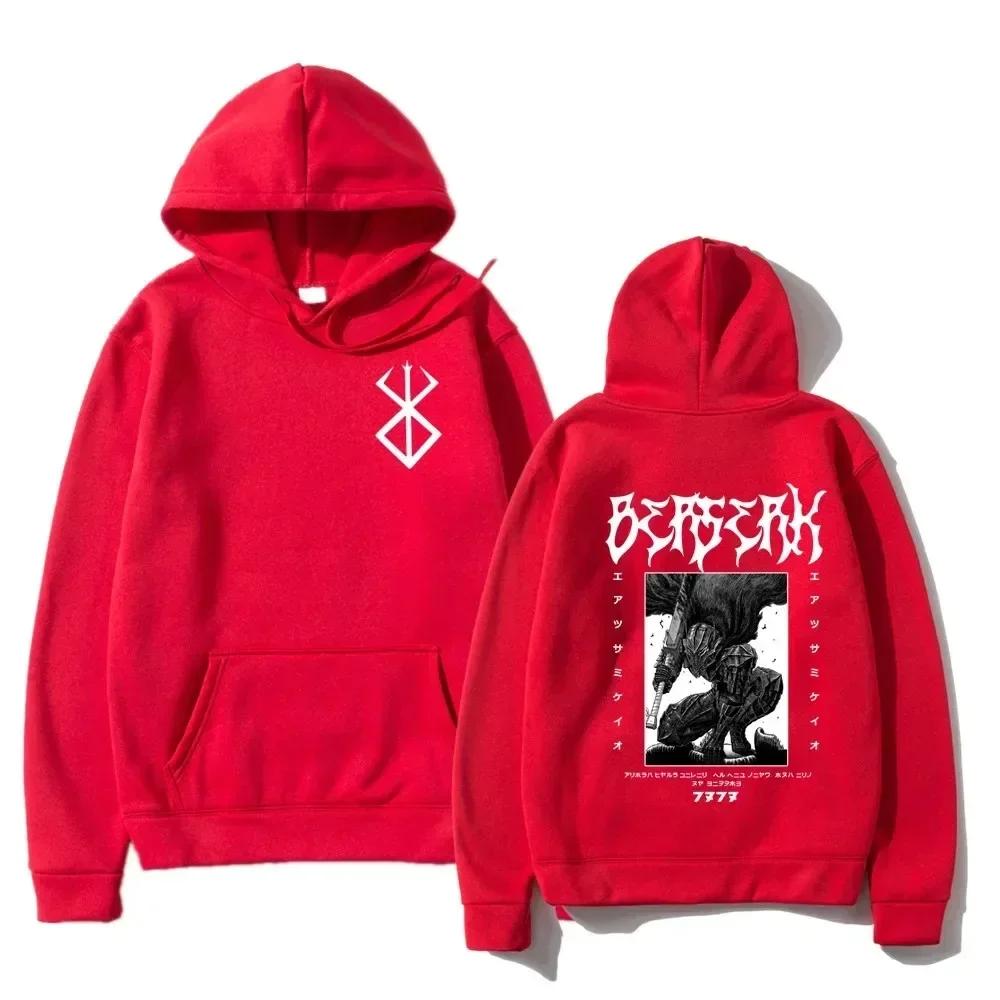 

Berserk Guts Hoodie Japanese Anime Print Sportswear Fashion Sweatshirt Hip Hop Unisex Autumn Winter Fleece Streetwear 3XL