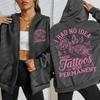 Skeleton Arms And Flowers Print Zipper Hoodie Woman Oversize Hoody Autumn O-Neck Streetwear Casual Fleece  Clothing