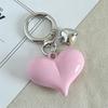 Black Transparent Puffy Heart Charms Keychain Grunge Fashion Bag Backpacks Hanging Ornament Car Key Chain for Women