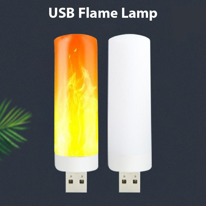 

Usb Атмосфера Света Светодиодные Пламя Мигающие Свечи Книжная Лампа Освещение Кемпинга