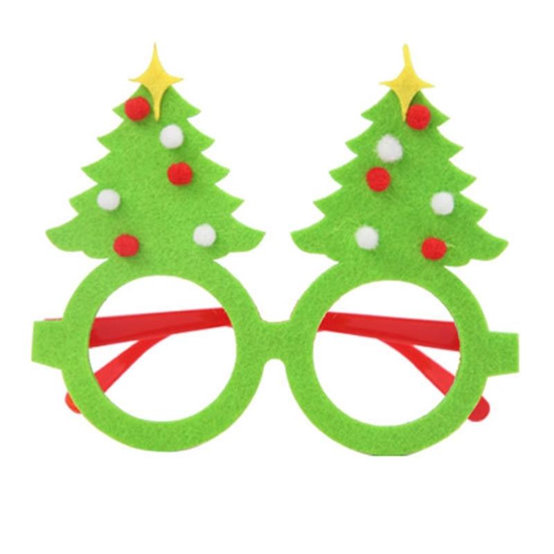 Novelties Funny Glasses,Christmas Glasses Frames Decorative Glasses Fluorescence Christmas Eyeglass Funny Christmas Glass