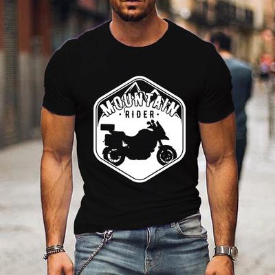 Mountain Rider Moto Club Shirt Grafik T-Shirts Herren Kleidung Kurzarm T-Shirts Street Motorrad T-Shirts Locker Herren Camisetas