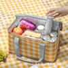 Picnic Bag Cooler Bag with Handle Insulated Oxford Cloth Ample Capacity Portable Grocery Basket for 